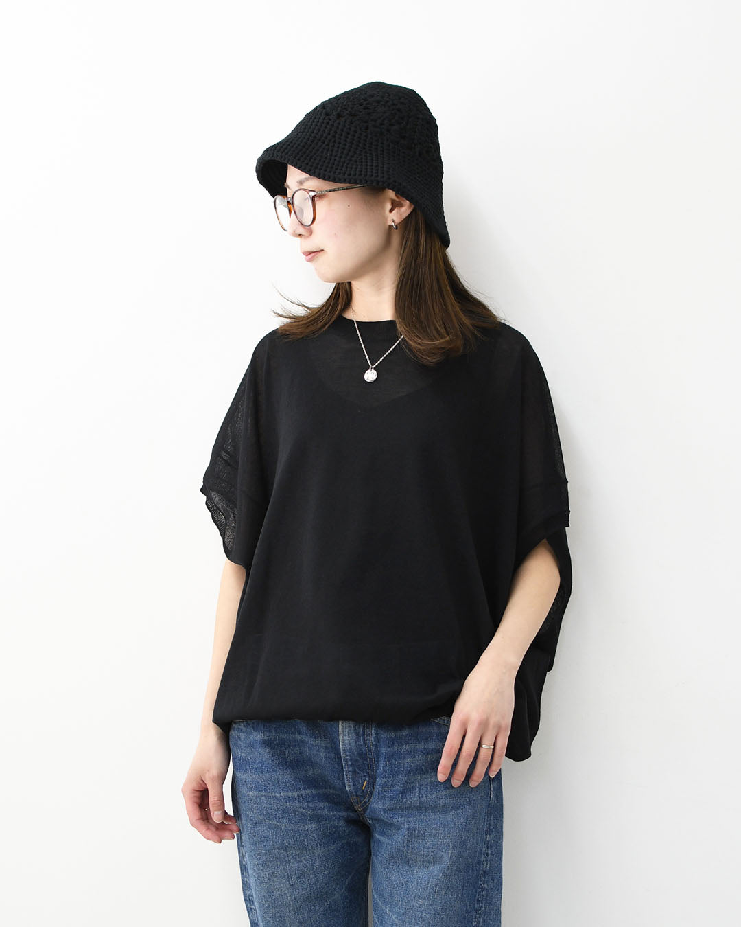 mizuiro ind [ミズイロ インド] sheer wide cocoon P/O・wide cocoon sheer vest [1-220063]シアーワイドコクーンプルオーバー・ワイドコクーンシアーベスト・コクーンシルエット・ワイドシルエット・ゆったりシルエット・コクーンベスト・LADY'S[2026SS]