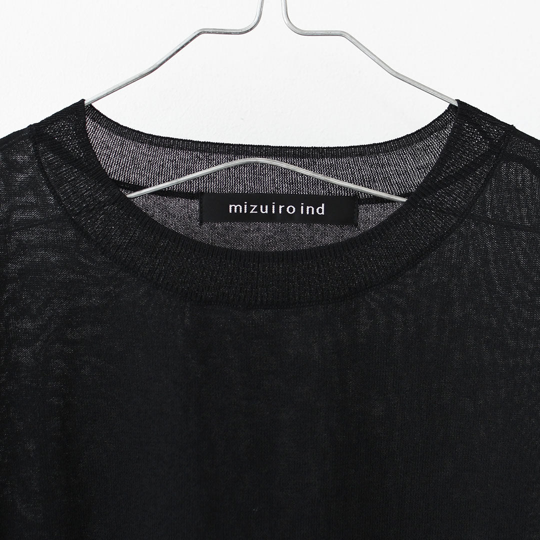 mizuiro ind [ミズイロ インド] sheer wide cocoon P/O・wide cocoon sheer vest [1-220063]シアーワイドコクーンプルオーバー・ワイドコクーンシアーベスト・コクーンシルエット・ワイドシルエット・ゆったりシルエット・コクーンベスト・LADY'S[2026SS]
