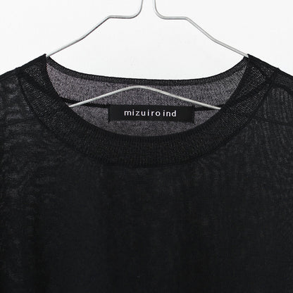 mizuiro ind [ミズイロ インド] sheer wide cocoon P/O・wide cocoon sheer vest [1-220063]シアーワイドコクーンプルオーバー・ワイドコクーンシアーベスト・コクーンシルエット・ワイドシルエット・ゆったりシルエット・コクーンベスト・LADY'S[2026SS]