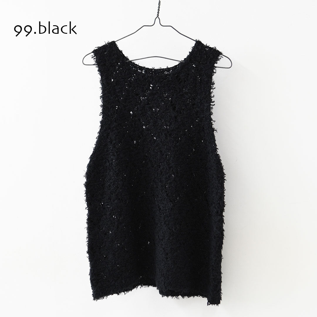 mizuiro ind [ミズイロ インド] patterned vest [1-220069] パターンベスト・ベスト・ダイヤ柄・ニットベスト・レイヤードスタイル・LADY'S [2026ss]