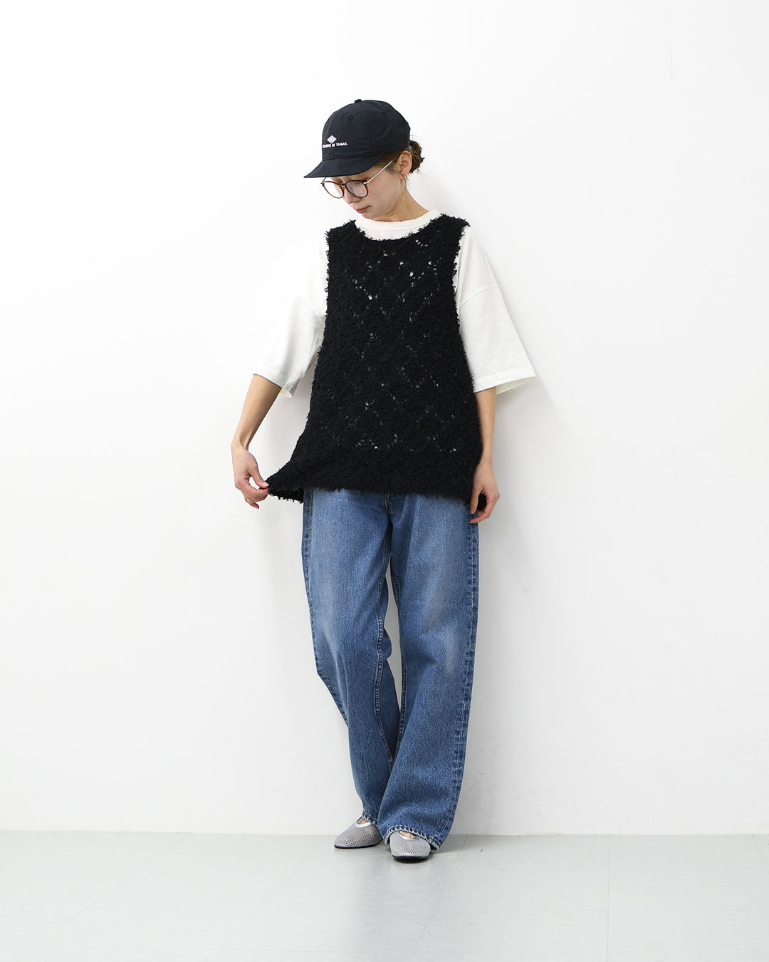 mizuiro ind [ミズイロ インド] patterned vest [1-220069] パターンベスト・ベスト・ダイヤ柄・ニットベスト・レイヤードスタイル・LADY'S [2026ss]