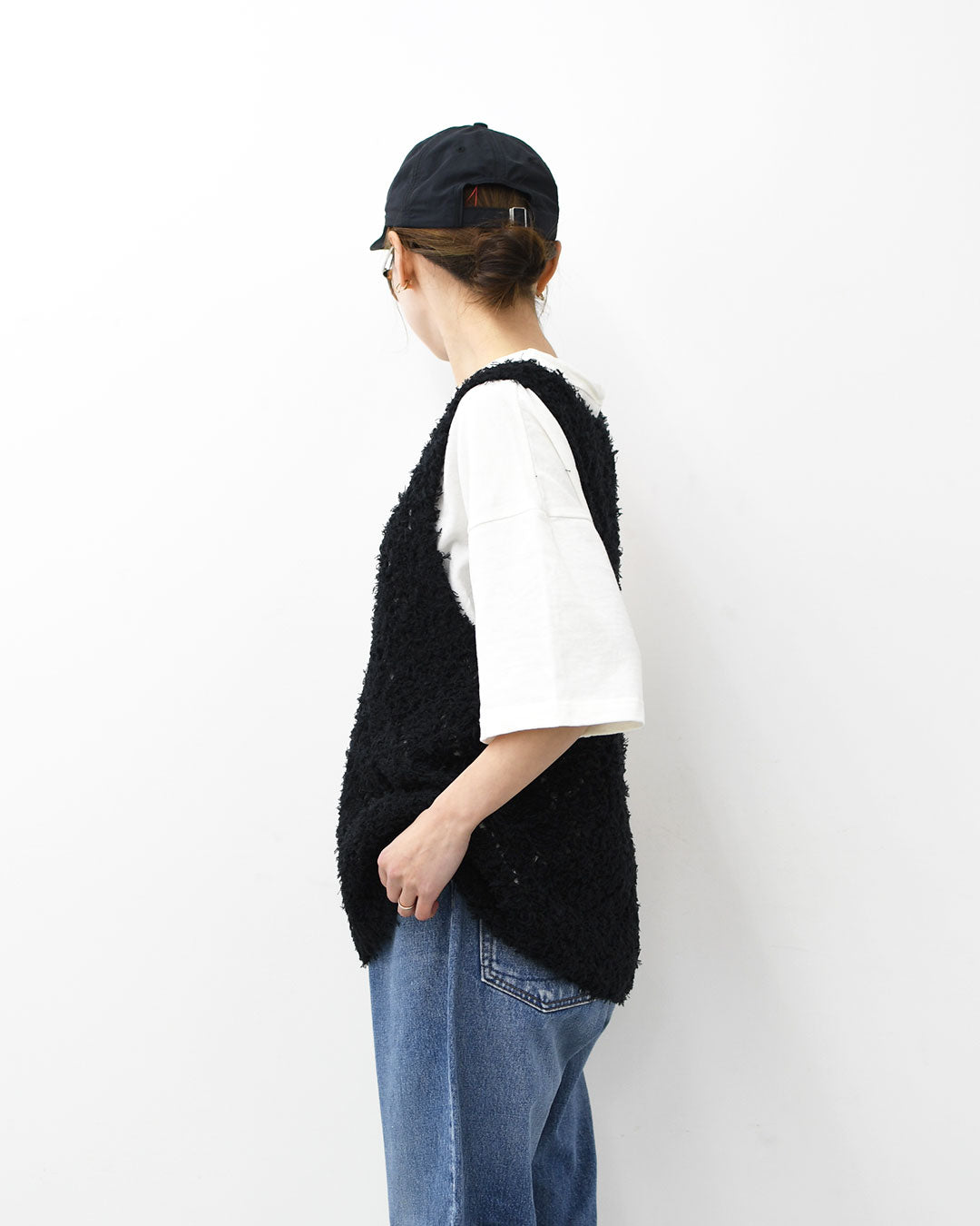 mizuiro ind [ミズイロ インド] patterned vest [1-220069] パターンベスト・ベスト・ダイヤ柄・ニットベスト・レイヤードスタイル・LADY'S [2026ss]