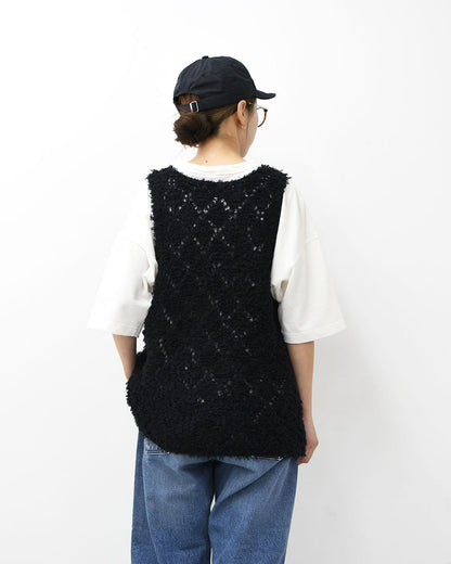 mizuiro ind [ミズイロ インド] patterned vest [1-220069] パターンベスト・ベスト・ダイヤ柄・ニットベスト・レイヤードスタイル・LADY'S [2026ss]