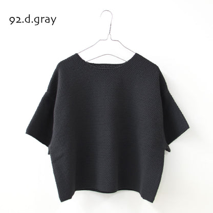 mizuiro ind [ミズイロ インド] short wide P/O [1-220076] ショートワイドプルオーバー・クルーネック・ワイドシルエット・ゆったりシルエット・シースルー・シアー・透け感・LADY'S[2026SS]