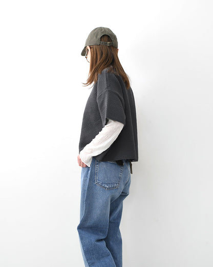 mizuiro ind [ミズイロ インド] short wide P/O [1-220076] ショートワイドプルオーバー・クルーネック・ワイドシルエット・ゆったりシルエット・シースルー・シアー・透け感・LADY'S[2026SS]