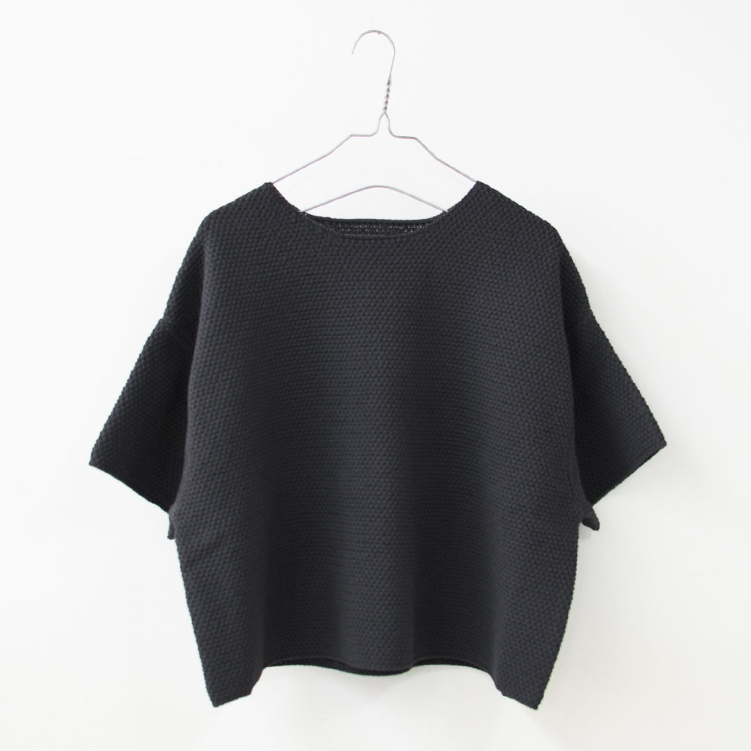 mizuiro ind [ミズイロ インド] short wide P/O [1-220076] ショートワイドプルオーバー・クルーネック・ワイドシルエット・ゆったりシルエット・シースルー・シアー・透け感・LADY'S[2026SS]