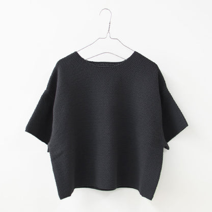 mizuiro ind [ミズイロ インド] short wide P/O [1-220076] ショートワイドプルオーバー・クルーネック・ワイドシルエット・ゆったりシルエット・シースルー・シアー・透け感・LADY'S[2026SS]
