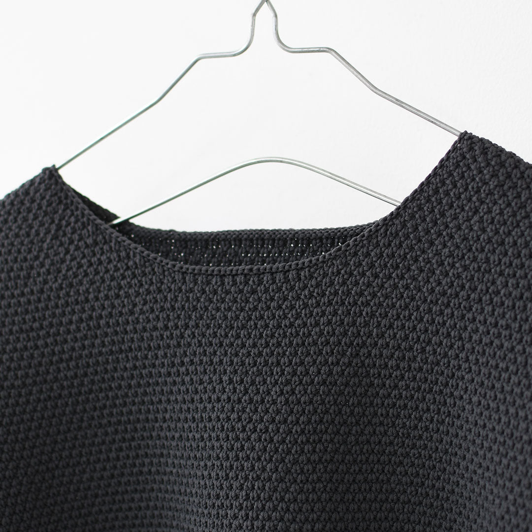 mizuiro ind [ミズイロ インド] short wide P/O [1-220076] ショートワイドプルオーバー・クルーネック・ワイドシルエット・ゆったりシルエット・シースルー・シアー・透け感・LADY'S[2026SS]