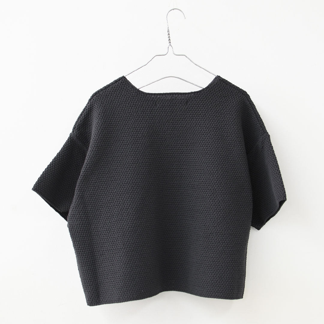 mizuiro ind [ミズイロ インド] short wide P/O [1-220076] ショートワイドプルオーバー・クルーネック・ワイドシルエット・ゆったりシルエット・シースルー・シアー・透け感・LADY'S[2026SS]