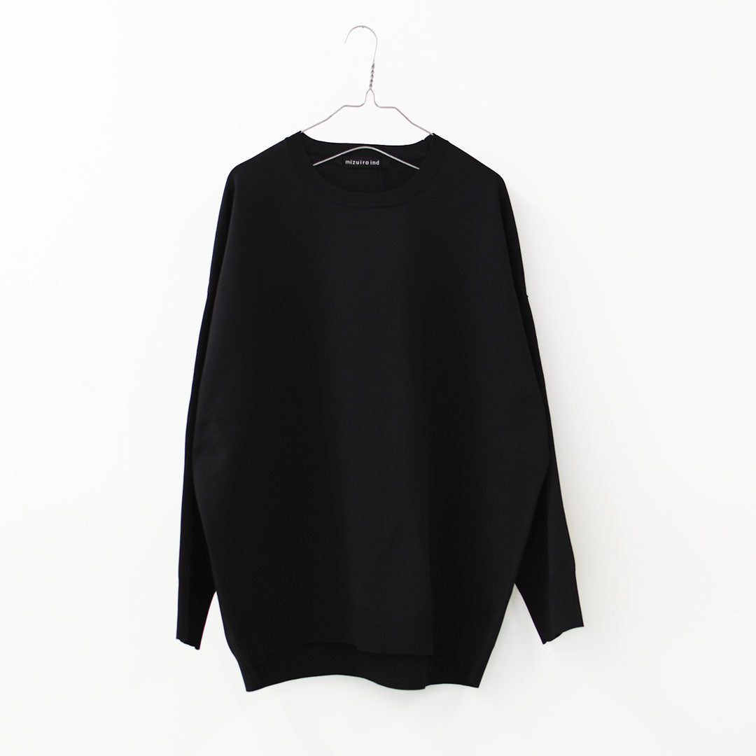 mizuiro ind [ミズイロ インド] crew neck wide P/O [1-220077] クルーネックワイドプルオーバー・クルーネック・ワイドシルエット・ゆったりシルエット・LADY'S [2026SS]