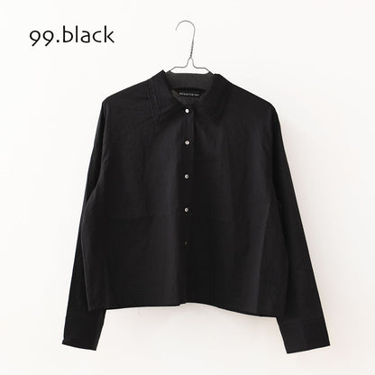 mizuiro ind [ミズイロ インド] pin tuck collar shirt  [1-230126] ピンタックカラーシャツ・LADY'S [2026SS]