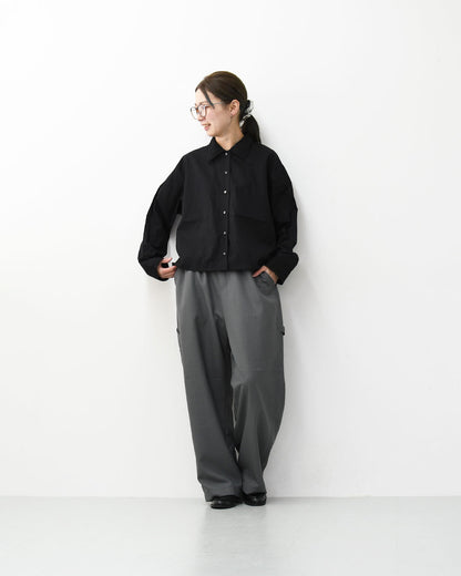 mizuiro ind [ミズイロ インド] pin tuck collar shirt  [1-230126] ピンタックカラーシャツ・LADY'S [2026SS]