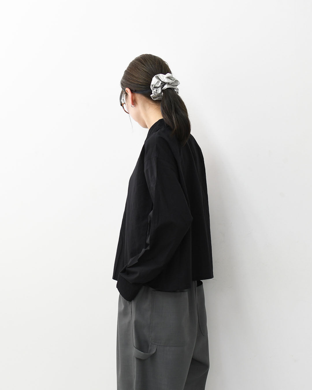 mizuiro ind [ミズイロ インド] pin tuck collar shirt  [1-230126] ピンタックカラーシャツ・LADY'S [2026SS]