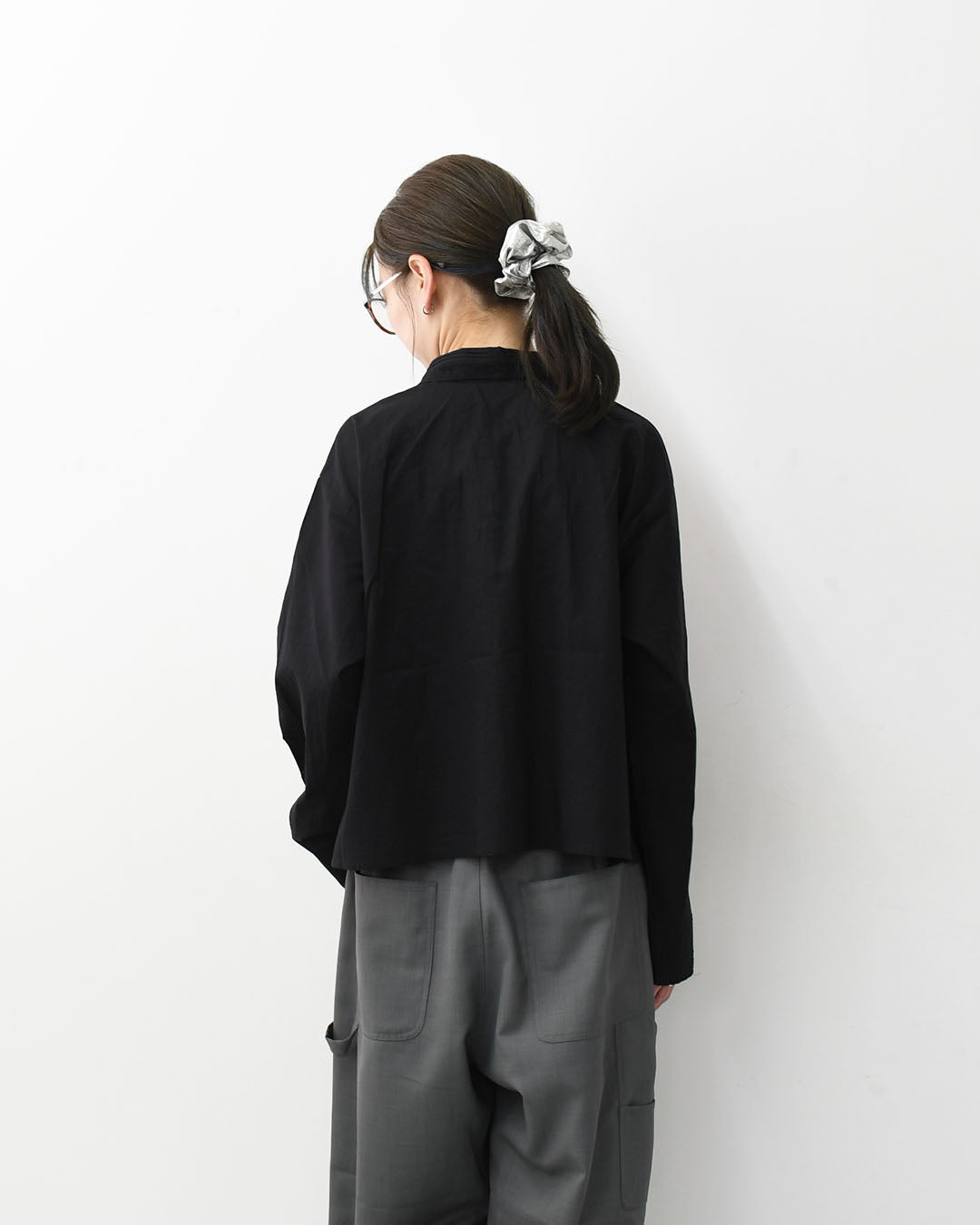 mizuiro ind [ミズイロ インド] pin tuck collar shirt  [1-230126] ピンタックカラーシャツ・LADY'S [2026SS]