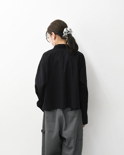 mizuiro ind [ミズイロ インド] pin tuck collar shirt  [1-230126] ピンタックカラーシャツ・LADY'S [2026SS]