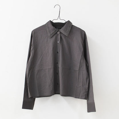 mizuiro ind [ミズイロ インド] pin tuck collar shirt  [1-230126] ピンタックカラーシャツ・LADY'S [2026SS]