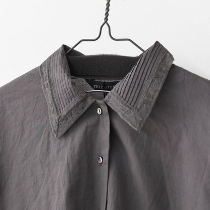 mizuiro ind [ミズイロ インド] pin tuck collar shirt  [1-230126] ピンタックカラーシャツ・LADY'S [2026SS]