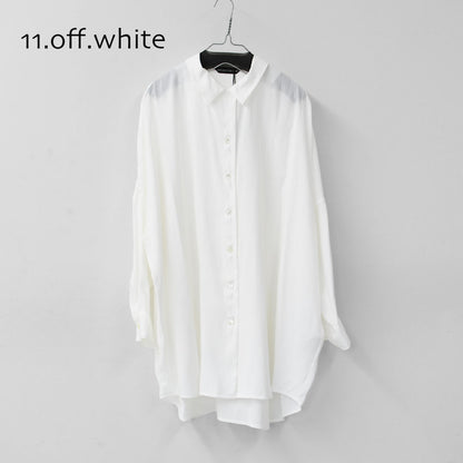 mizuiro ind [ミズイロ インド] wide tunic shirt [1-230129] ワイドタックシャツ・LADY'S [2026ss]