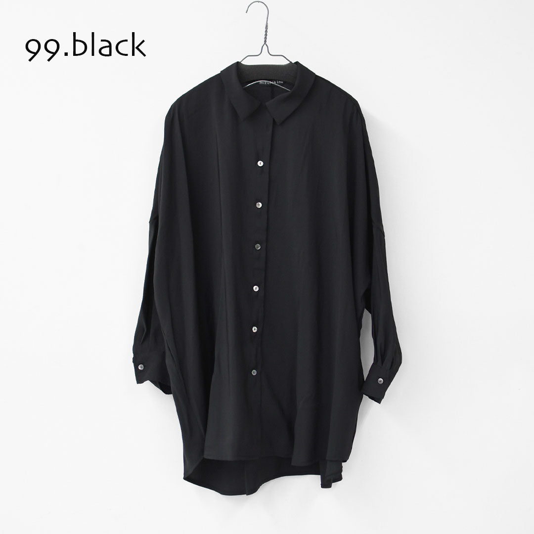 mizuiro ind [ミズイロ インド] wide tunic shirt [1-230129] ワイドタックシャツ・LADY'S [2026ss]