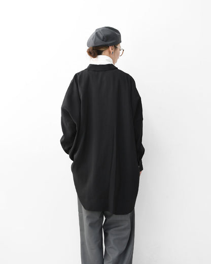 mizuiro ind [ミズイロ インド] wide tunic shirt [1-230129] ワイドタックシャツ・LADY'S [2026ss]