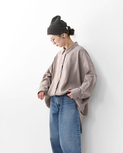 mizuiro ind [ミズイロ インド] wide tunic shirt [1-230129] ワイドタックシャツ・LADY'S [2026ss]