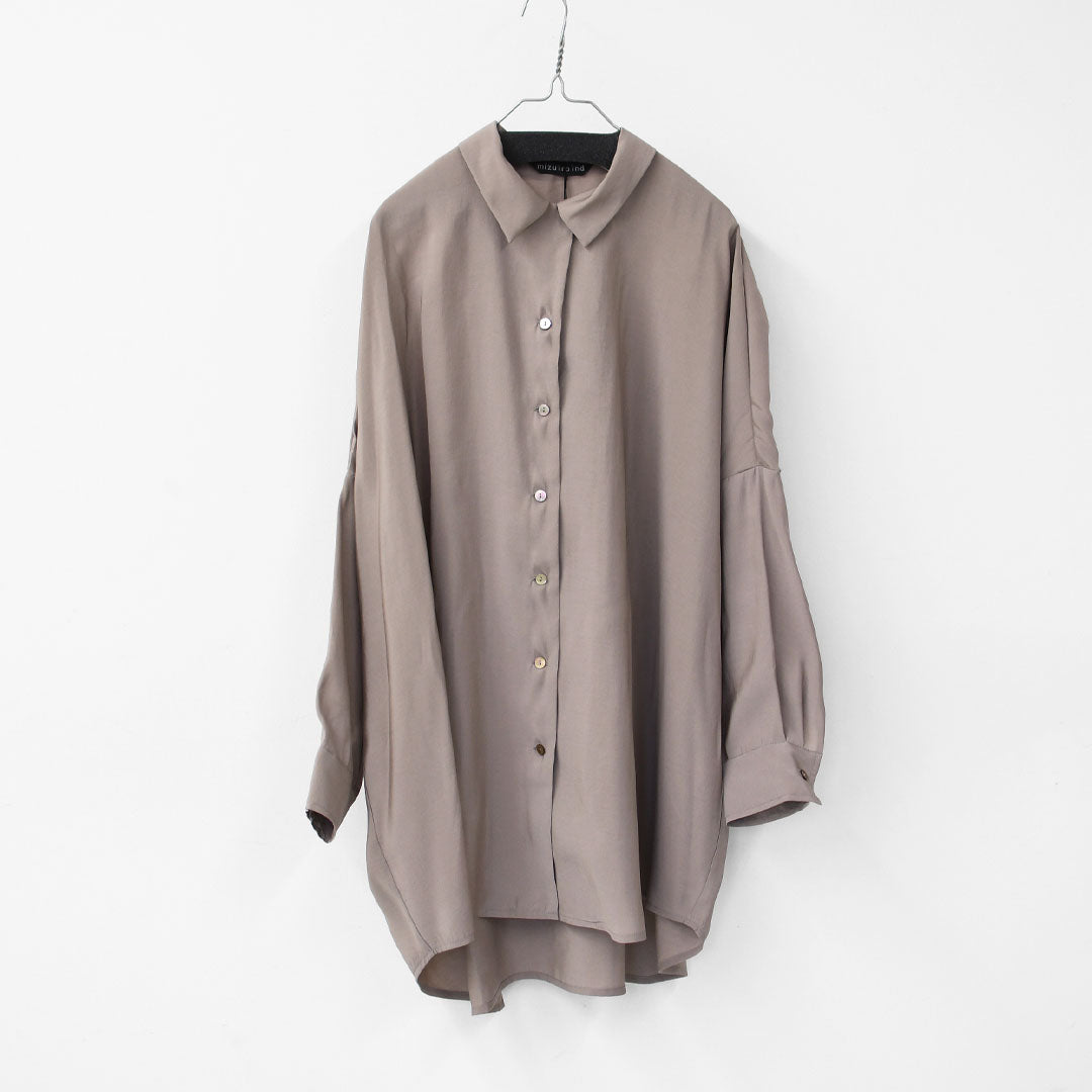 mizuiro ind [ミズイロ インド] wide tunic shirt [1-230129] ワイドタックシャツ・LADY'S [2026ss]