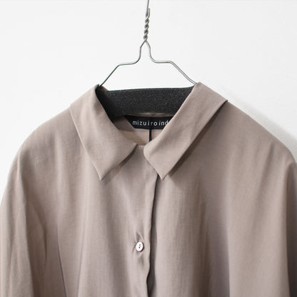 mizuiro ind [ミズイロ インド] wide tunic shirt [1-230129] ワイドタックシャツ・LADY'S [2026ss]