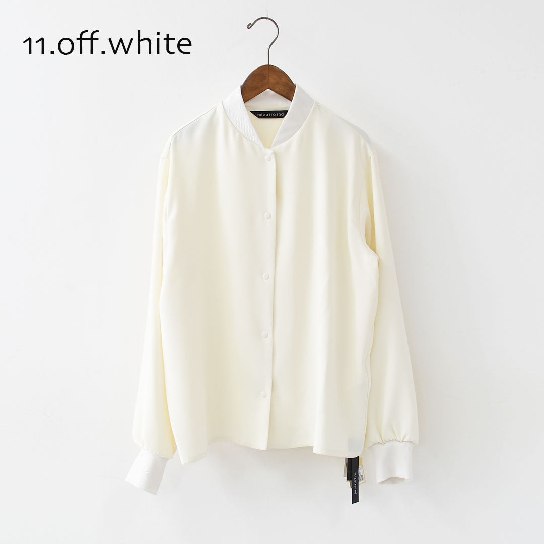 mizuiro ind [ミズイロ インド] blouson like shirt [1-230161] ブルゾンライクシャツ・ブルゾン・シャツ・ジャケット・シンプル・LADY'S [2026SS]