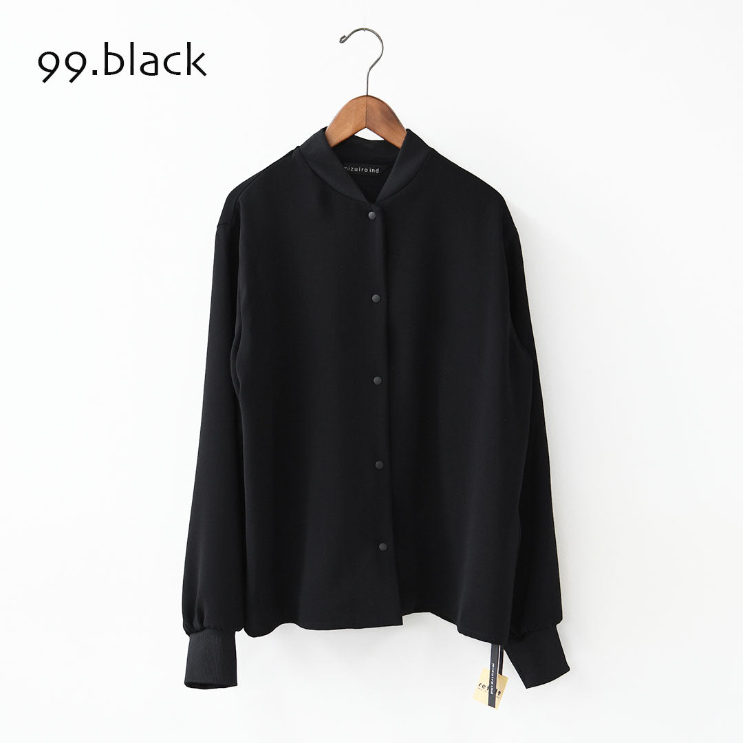 mizuiro ind [ミズイロ インド] blouson like shirt [1-230161] ブルゾンライクシャツ・ブルゾン・シャツ・ジャケット・シンプル・LADY'S [2026SS]