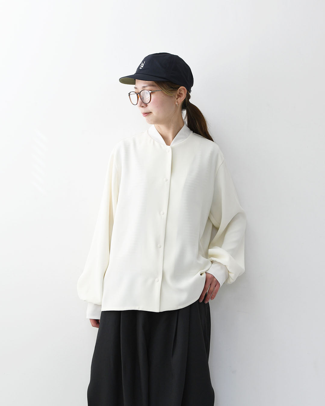 mizuiro ind [ミズイロ インド] blouson like shirt [1-230161] ブルゾンライクシャツ・ブルゾン・シャツ・ジャケット・シンプル・LADY'S [2026SS]