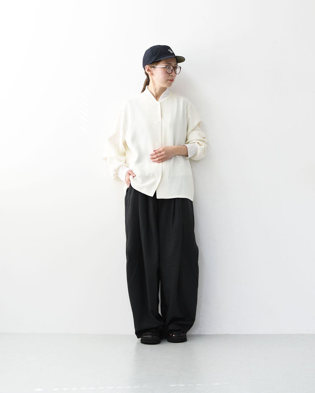 mizuiro ind [ミズイロ インド] blouson like shirt [1-230161] ブルゾンライクシャツ・ブルゾン・シャツ・ジャケット・シンプル・LADY'S [2026SS]