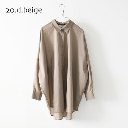 mizuiro ind [ミズイロ インド] T/C sheer wide shirt [1-230162] T/Cシアーワイドシャツ・シアーシャツ・ワイドシャツ・ゆったりシルエット・シンプル・LADY'S [2026SS]