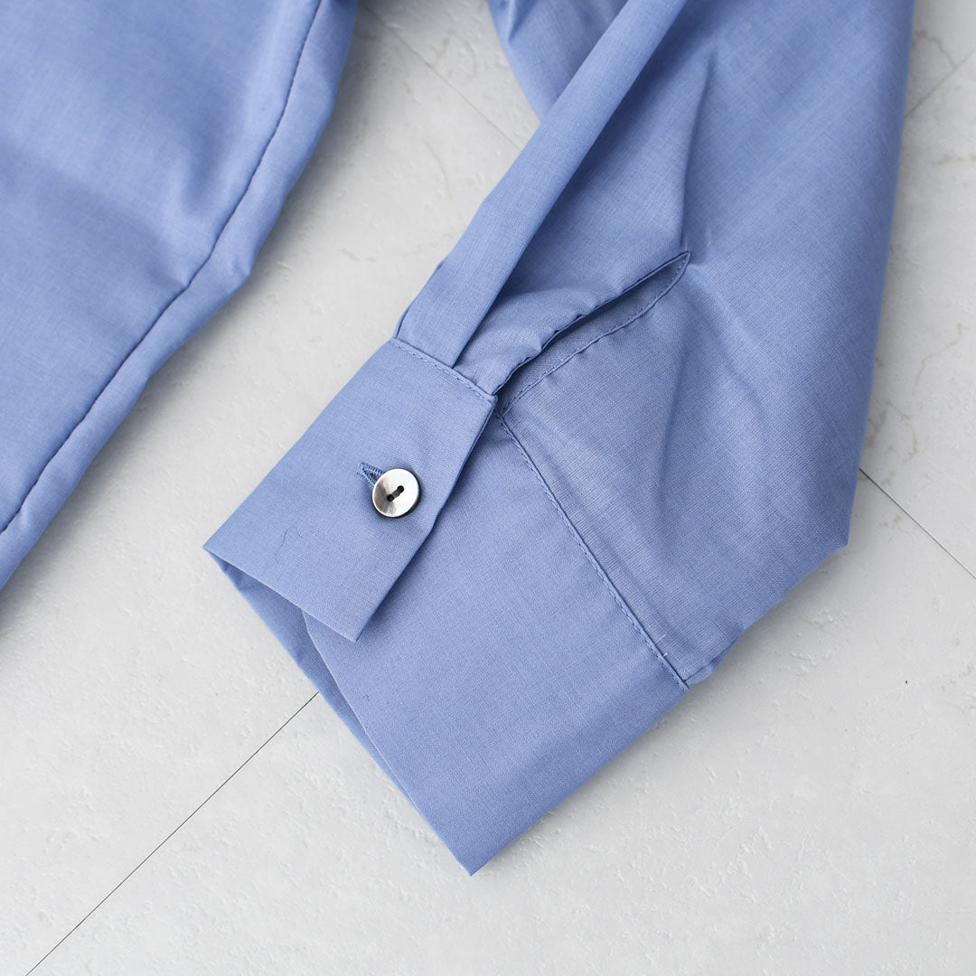 mizuiro ind [ミズイロ インド] T/C sheer wide shirt [1-230162] T/Cシアーワイドシャツ・シアーシャツ・ワイドシャツ・ゆったりシルエット・シンプル・LADY'S [2026SS]