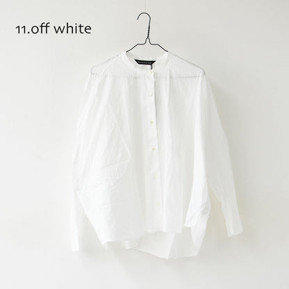 mizuiro ind [ミズイロ インド] back gather wide shirt [1-238975] バックギャザーワイドシャツ・コットンシャツ・ブラウス・バックギャザー・長袖・ワイドシルエット・LADY'S[2026ss]