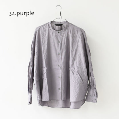 mizuiro ind [ミズイロ インド] back gather wide shirt [1-238975] バックギャザーワイドシャツ・コットンシャツ・ブラウス・バックギャザー・長袖・ワイドシルエット・LADY'S[2026ss]