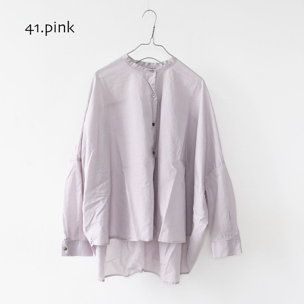mizuiro ind [ミズイロ インド] back gather wide shirt [1-238975] バックギャザーワイドシャツ・コットンシャツ・ブラウス・バックギャザー・長袖・ワイドシルエット・LADY'S[2026ss]