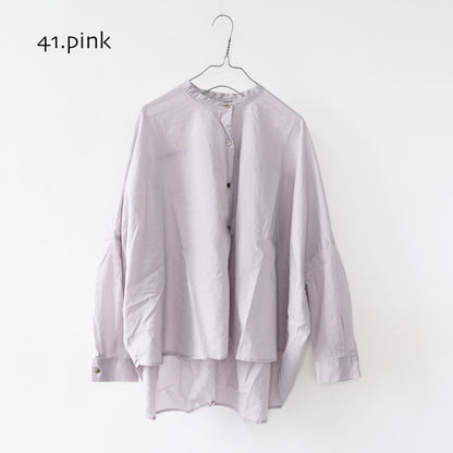 mizuiro ind [ミズイロ インド] back gather wide shirt [1-238975] バックギャザーワイドシャツ・コットンシャツ・ブラウス・バックギャザー・長袖・ワイドシルエット・LADY'S[2026ss]
