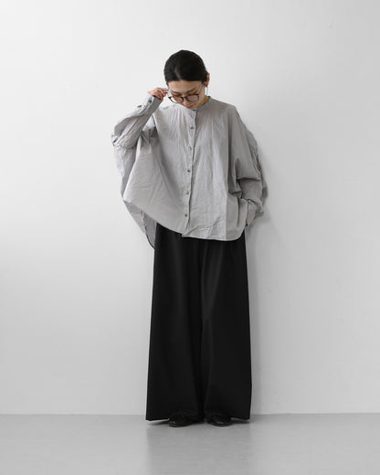 mizuiro ind [ミズイロ インド] back gather wide shirt [1-238975] バックギャザーワイドシャツ・LADY'S[2026AW]