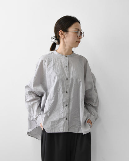 mizuiro ind [ミズイロ インド] back gather wide shirt [1-238975] バックギャザーワイドシャツ・LADY'S[2026AW]