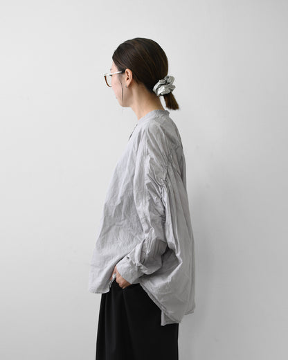 mizuiro ind [ミズイロ インド] back gather wide shirt [1-238975] バックギャザーワイドシャツ・LADY'S[2026AW]