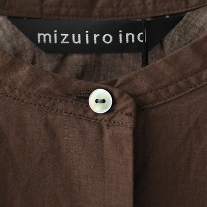 mizuiro ind [ミズイロ インド] back gather wide shirt [1-238975] バックギャザーワイドシャツ・コットンシャツ・ブラウス・バックギャザー・長袖・ワイドシルエット・LADY'S[2026ss]