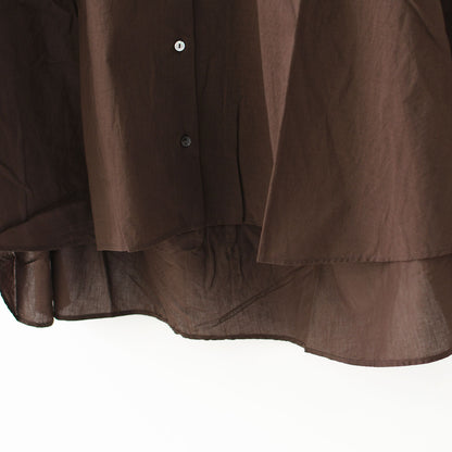 mizuiro ind [ミズイロ インド] back gather wide shirt [1-238975] バックギャザーワイドシャツ・コットンシャツ・ブラウス・バックギャザー・長袖・ワイドシルエット・LADY'S[2026ss]