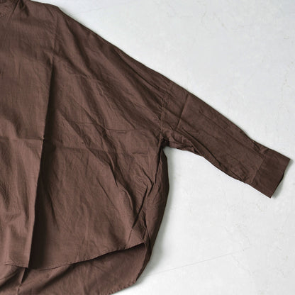 mizuiro ind [ミズイロ インド] back gather wide shirt [1-238975] バックギャザーワイドシャツ・コットンシャツ・ブラウス・バックギャザー・長袖・ワイドシルエット・LADY'S[2026ss]