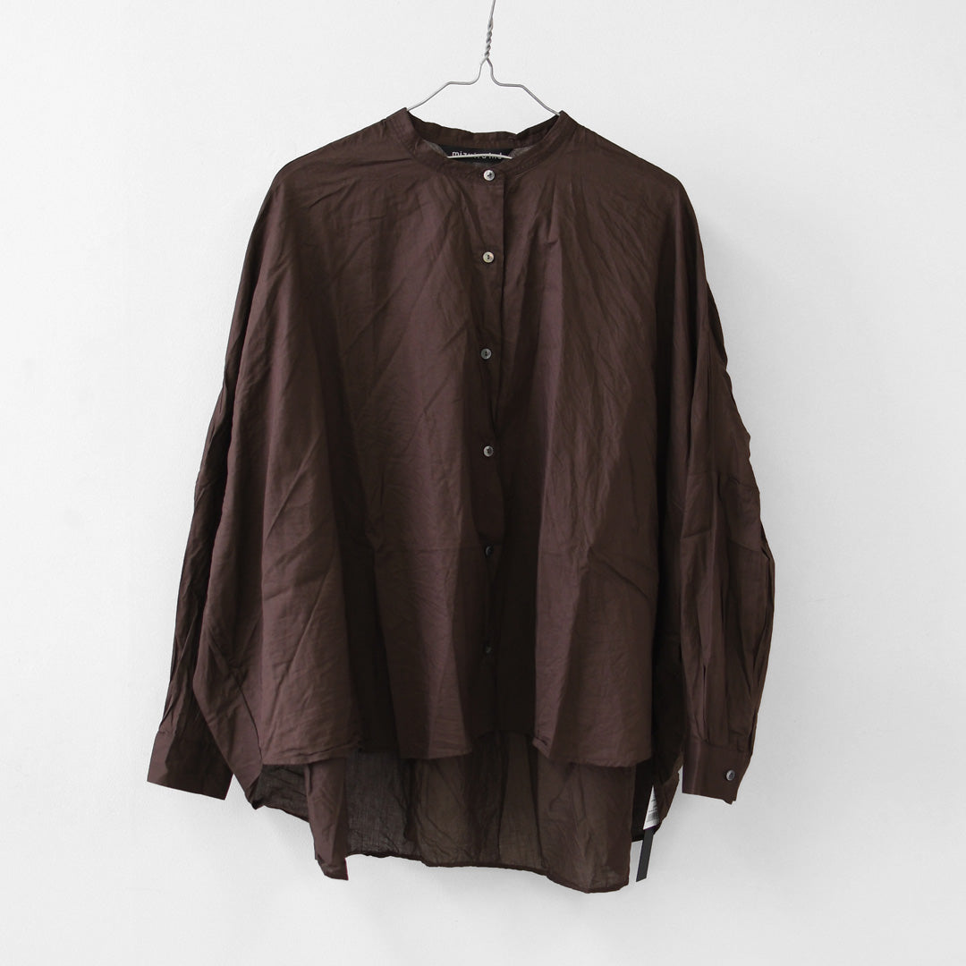 mizuiro ind [ミズイロ インド] back gather wide shirt [1-238975] バックギャザーワイドシャツ・LADY'S[2026AW]