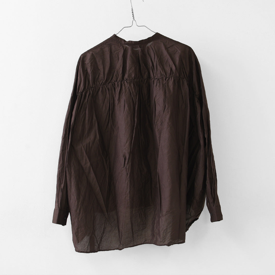 mizuiro ind [ミズイロ インド] back gather wide shirt [1-238975] バックギャザーワイドシャツ・LADY'S[2026AW]