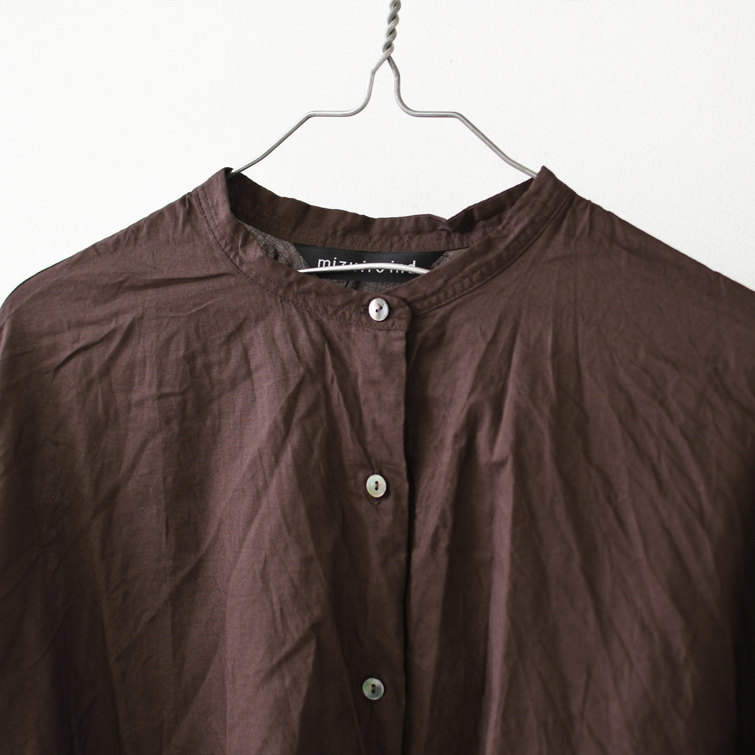 mizuiro ind [ミズイロ インド] back gather wide shirt [1-238975] バックギャザーワイドシャツ・LADY'S[2026AW]