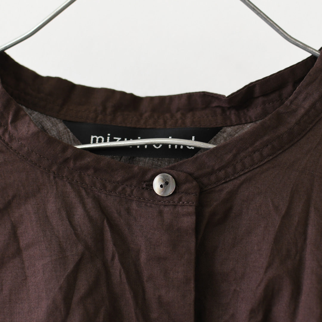 mizuiro ind [ミズイロ インド] back gather wide shirt [1-238975] バックギャザーワイドシャツ・LADY'S[2026AW]