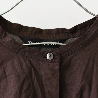 mizuiro ind [ミズイロ インド] back gather wide shirt [1-238975] バックギャザーワイドシャツ・LADY'S[2026AW]