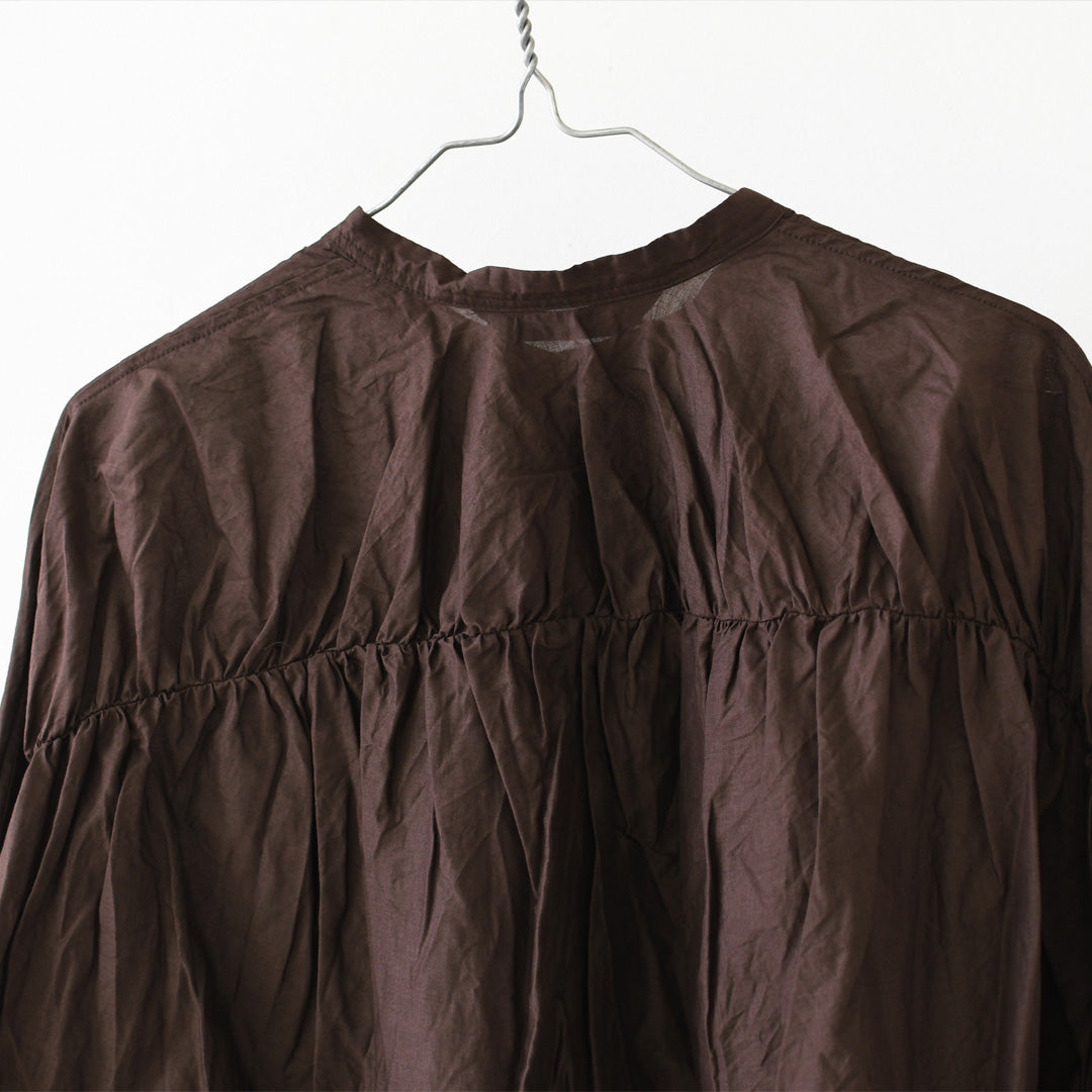 mizuiro ind [ミズイロ インド] back gather wide shirt [1-238975] バックギャザーワイドシャツ・LADY'S[2026AW]