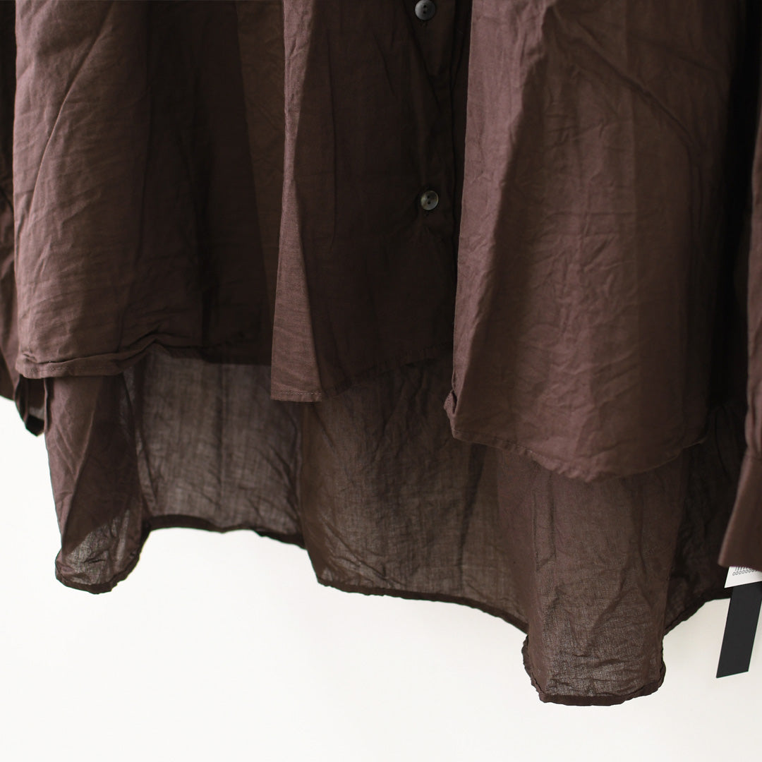 mizuiro ind [ミズイロ インド] back gather wide shirt [1-238975] バックギャザーワイドシャツ・LADY'S[2026AW]